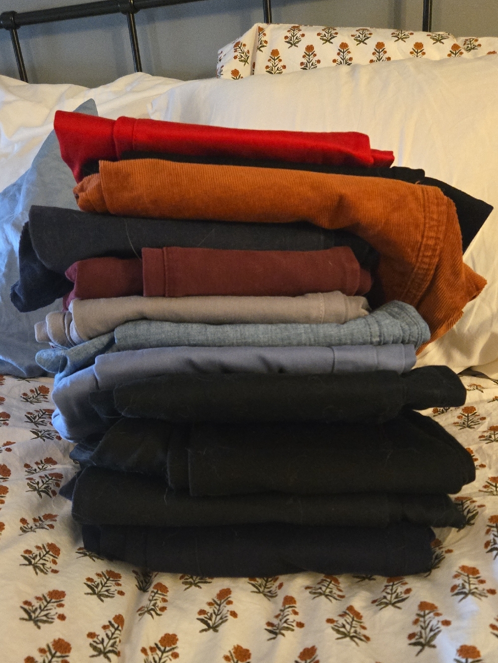 Bundle Of 12! Black Dress Pants, Cords, Chinos, Jeans!